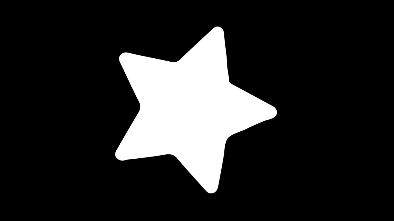 Star icon Vintage Twitched Bad Signal Animation.
