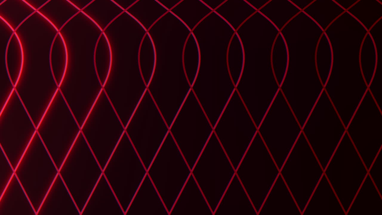 빛나는 은 네온 다이아몬드 패턴이 밤을 비추고 있습니다.