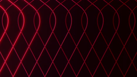 Dazzling-red-neon-diamond-pattern-illuminates-the-night