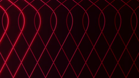 el deslumbrante patrón de diamantes de neón rojo ilumina la noche