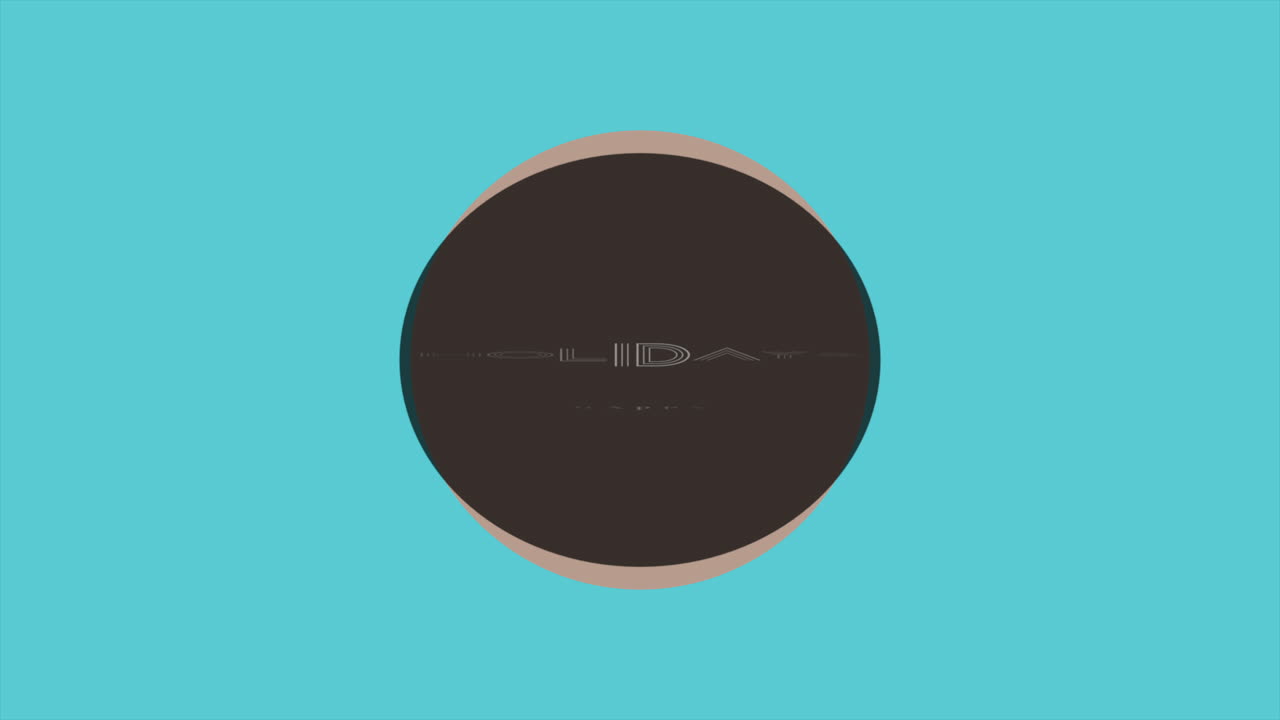 행복한 휴일 환영 로고와 둥근 디자인 대담한 sans serif