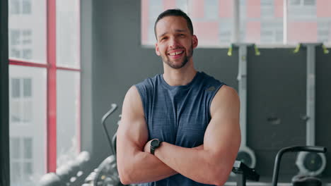 Retrato-De-Hombre,-Gimnasio-Y-Fitness-Para-Entrenamiento