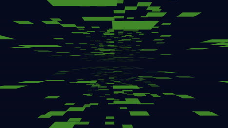 patrón de cuadrícula cuadrada verde y negra abstracto sobre fondo negro