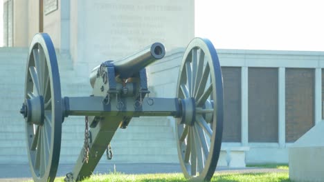 low view of and old 18th century cannon