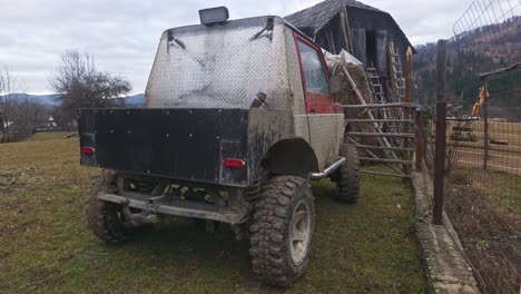 Utility-vehicle-on-farmland-in-Padure---Romania