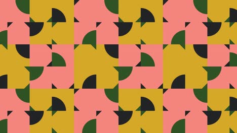 patrón de movimiento abstracto con formas geométricas multicolores. fondo geométrico sin costuras con varios azulejos dinámicos. fondo gráfico de movimiento en un diseño plano con elementos geométricos