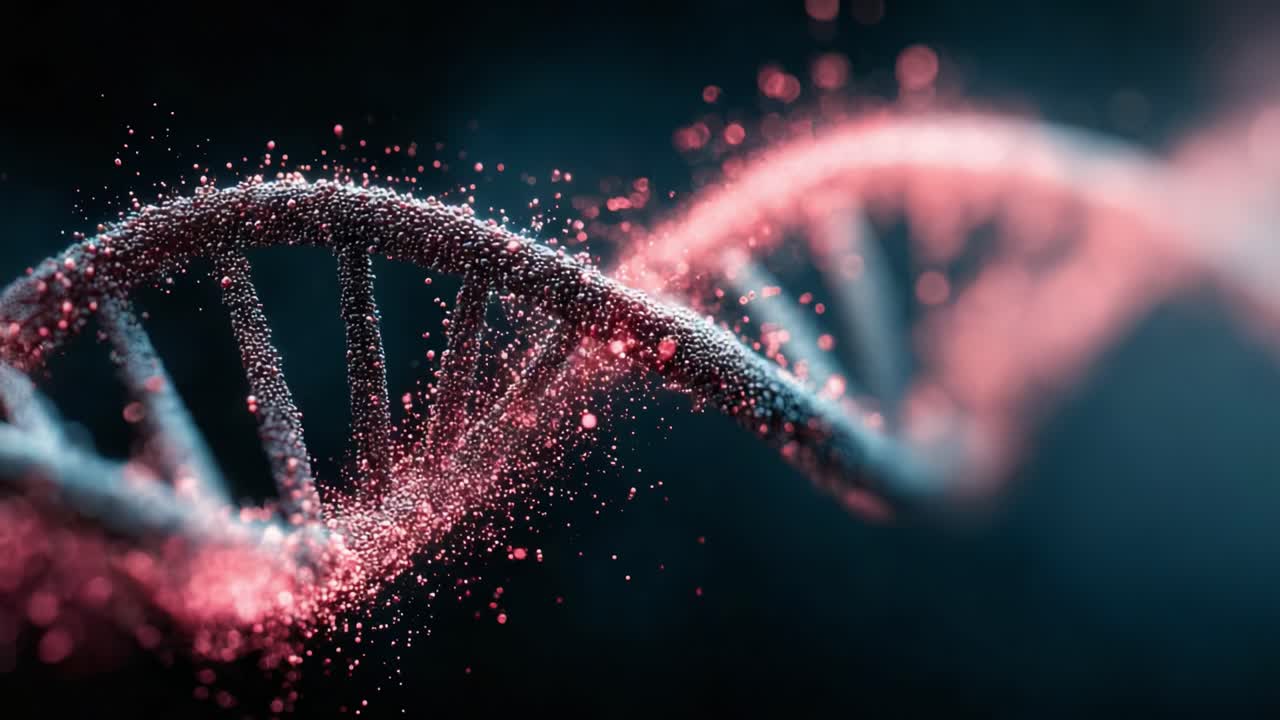 Esplorando le complessità delle strutture genetiche: un viaggio cinematografico attraverso l'affascinante mondo della rappresentazione dell'elica del DNA