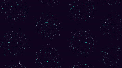 starry night black background sprinkled with white dots in star-like formation