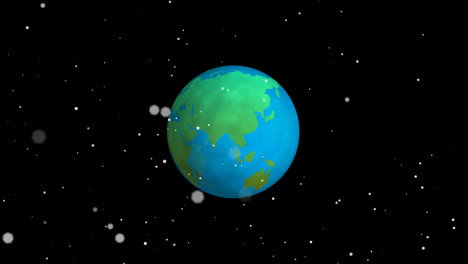 animación de un globo 3d girando sobre un fondo negro