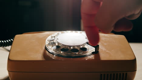 retro vintage phone, a yellow rotary telephone is displayed on a wooden desk, adding a nostalgic touch