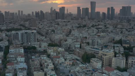 tel aviv cityscape at sunset