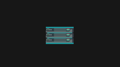 Animación-De-Gráficos-En-Movimiento-Del-Servidor-De-Bases-De-Datos,-Fondo-Transparente