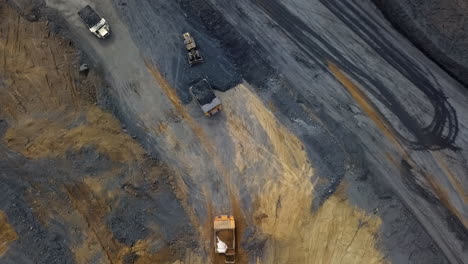 aerial view of open pit mining operation