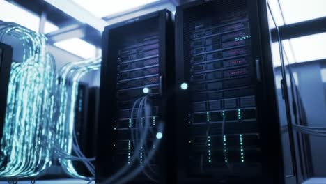 exploring a high-tech data center: a visual journey through rows of servers and immersive connectivity in the heart of digital infrastructure