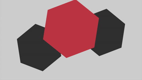 motion abstract geometric red and black hexagons