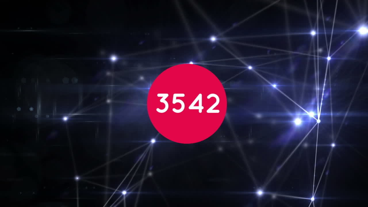 Animation of numbers changing over networks of connections