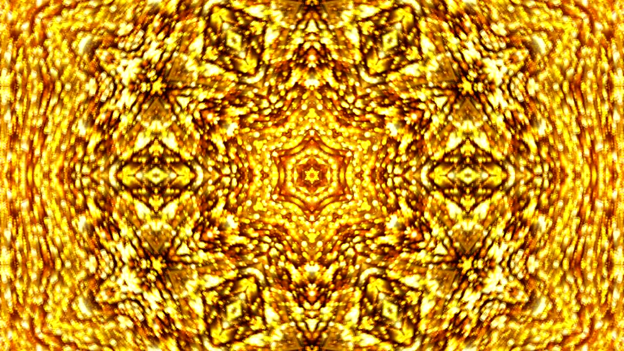 Abstract background with gold kaleidoscope