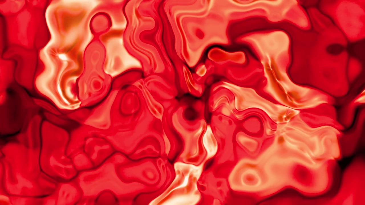 Sfondo dinamico astratto con liquido rosso e oro che scorre