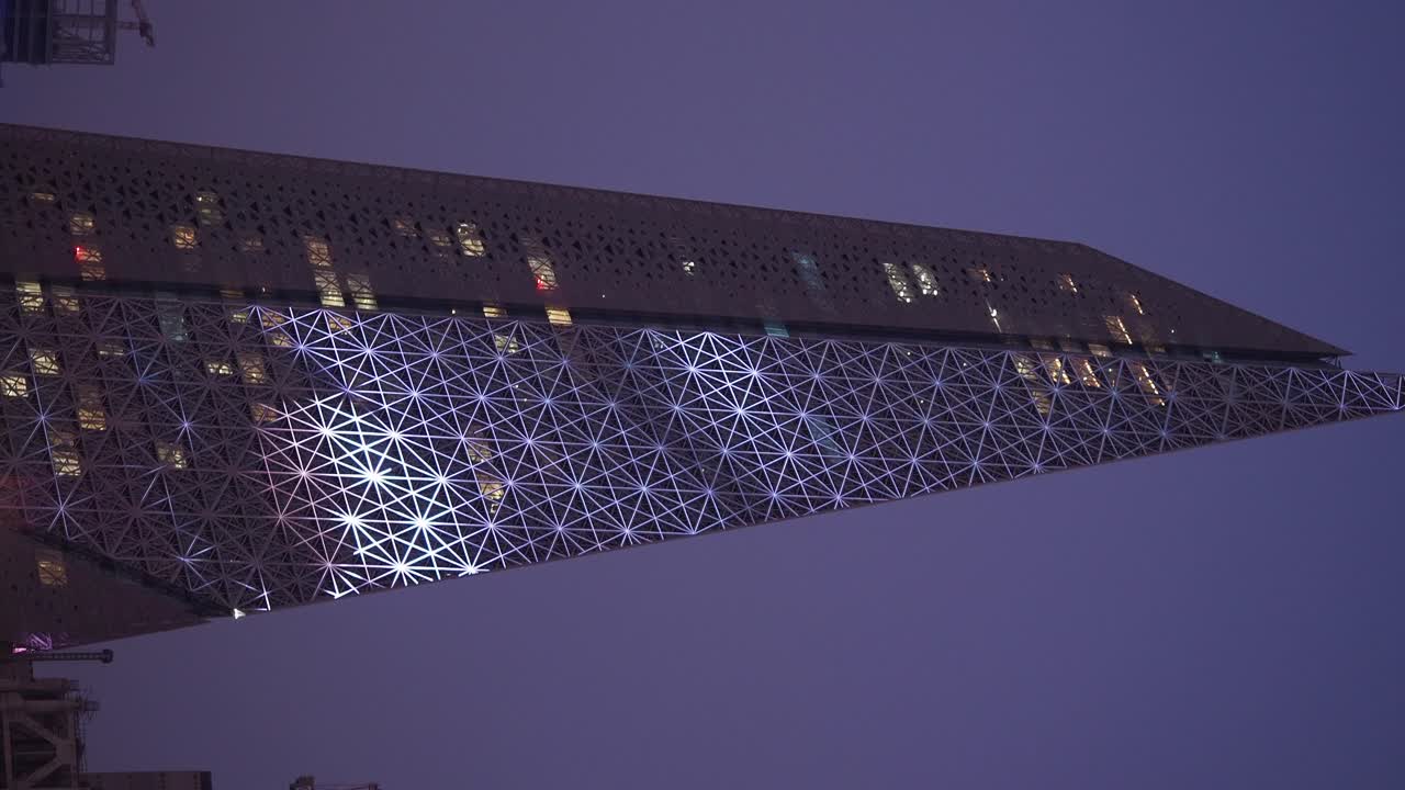 Modern Building Architecture at Night
