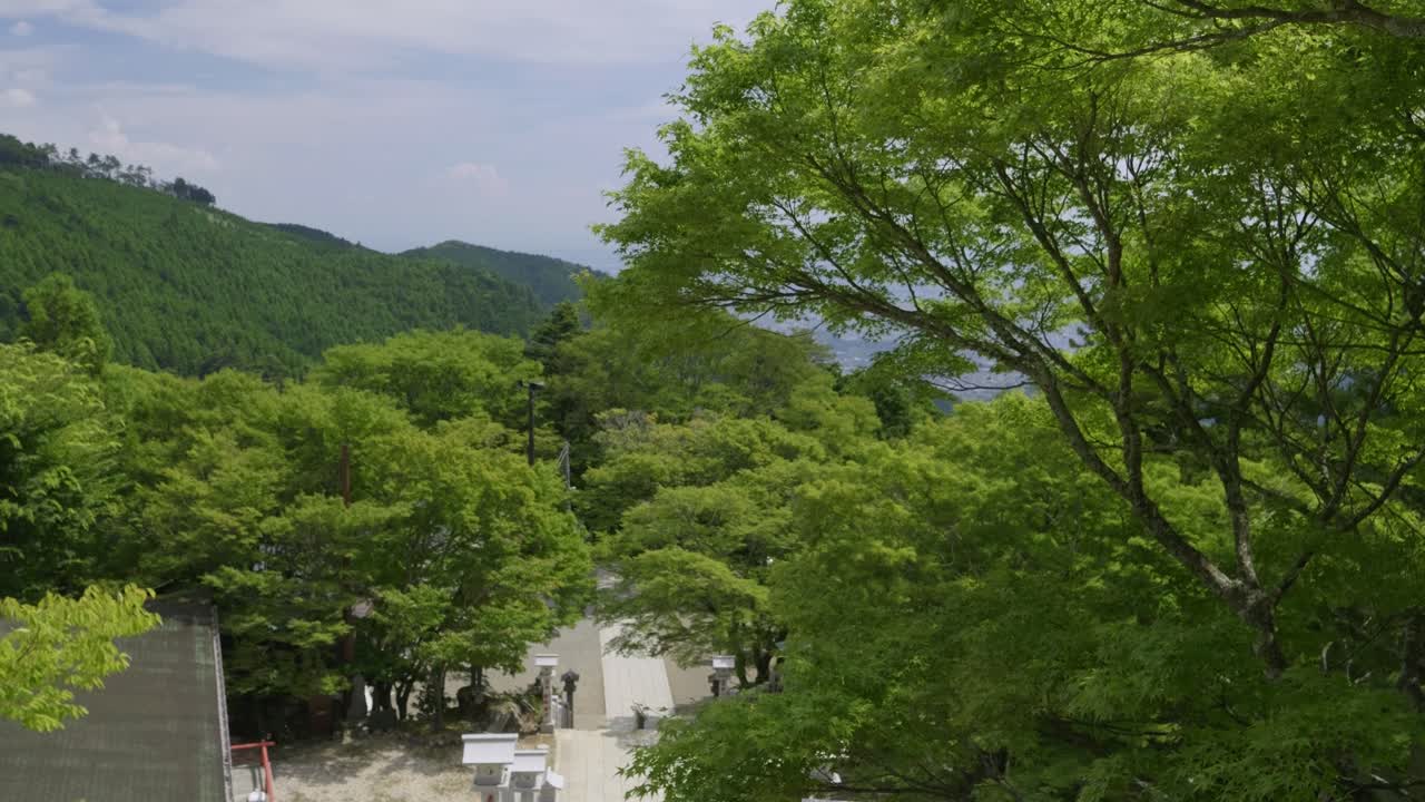 Famous Mt. Oyama in Kanagawa, stone stairs approach