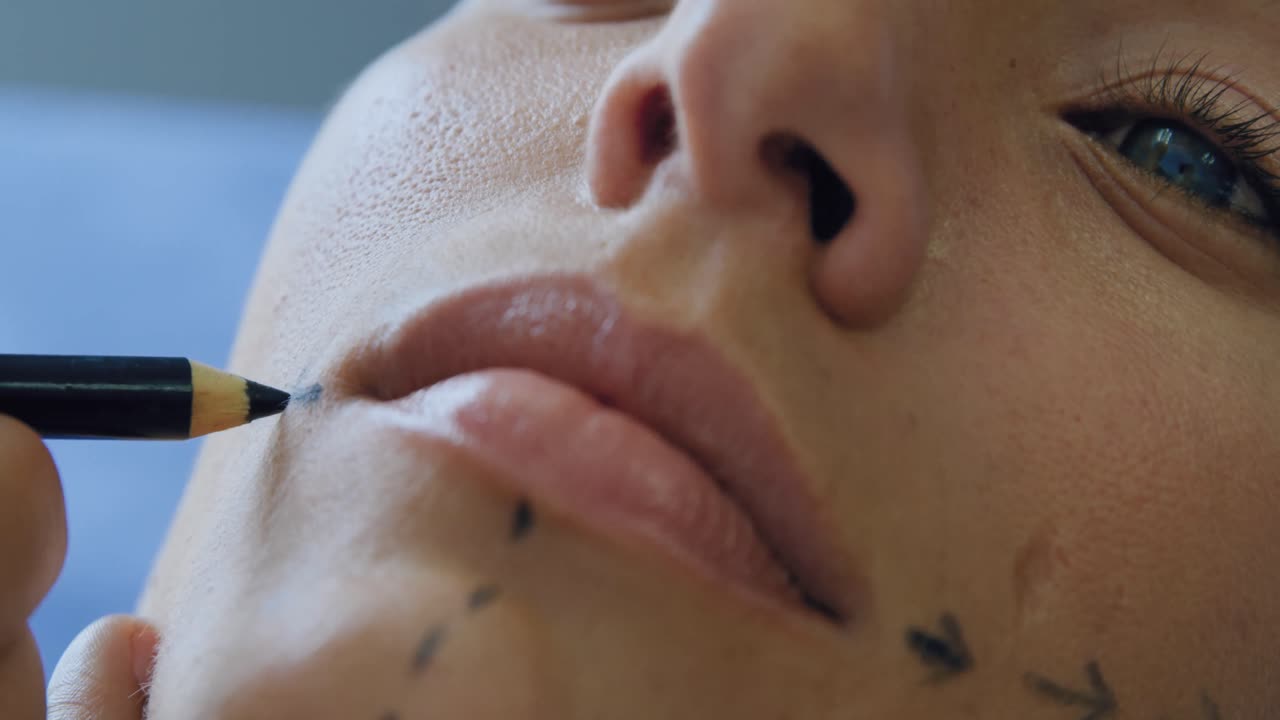 여성 화장품 수술 환자