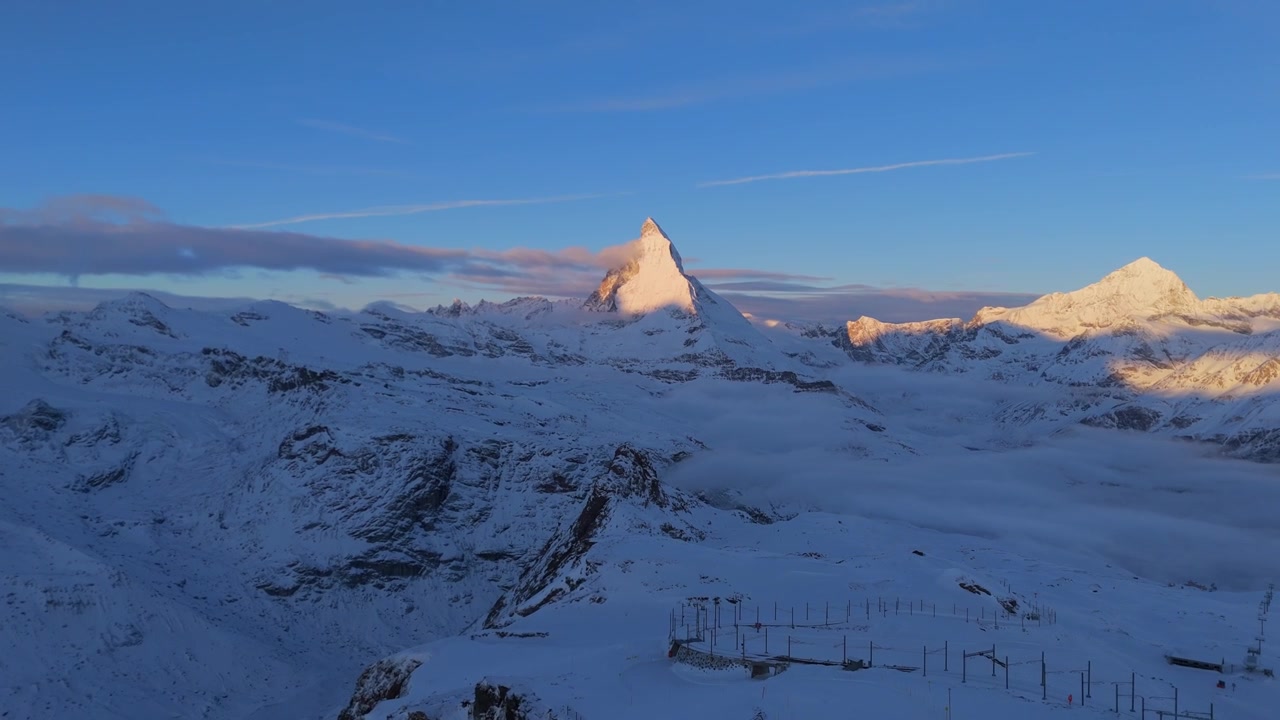 The Matterhorn and the Gornergrat in Winter