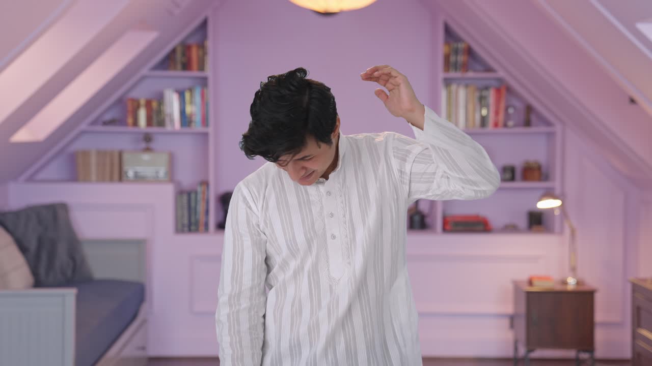 Disturbed Indian man flying a bee