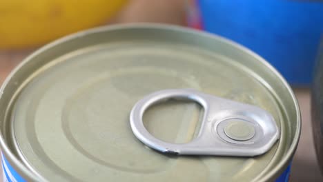 close-up of a can top