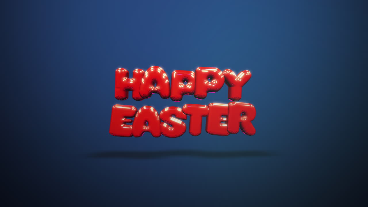 Testo "Buona Pasqua" moderno rosso su sfumatura blu