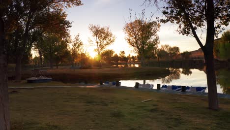 forrest lake sunrise aerial landscape