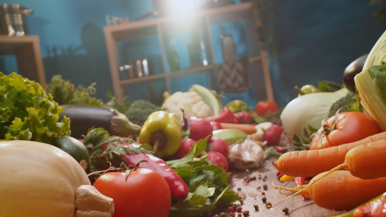 chef preparando verduras en una cocina