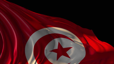 tunisian flag waving