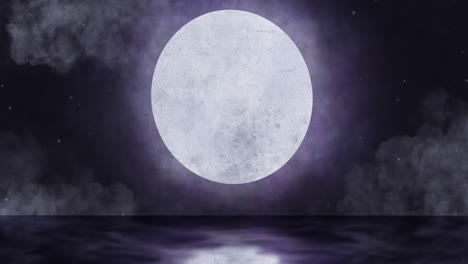 animation of moon in night sky