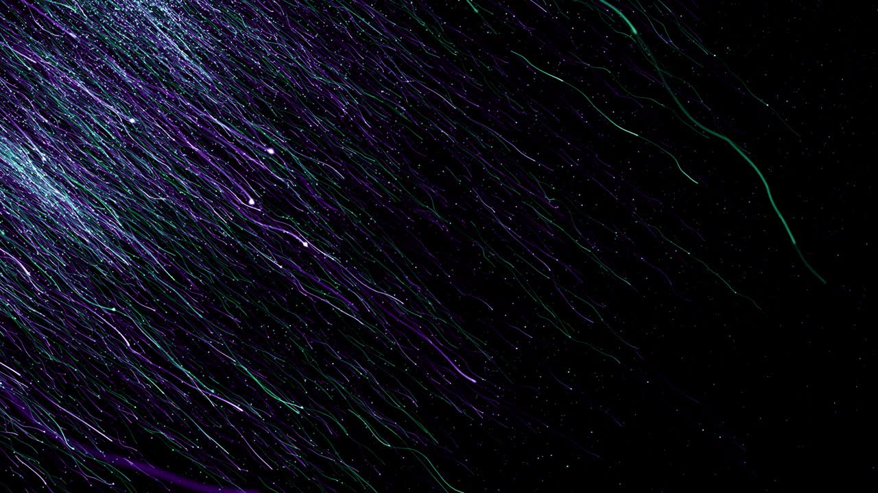 Particles violet green event game trailer titles cinematic concert stage background loop