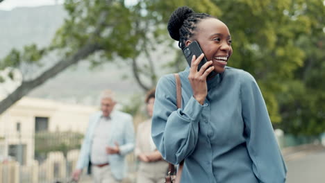 black woman, phone call for business