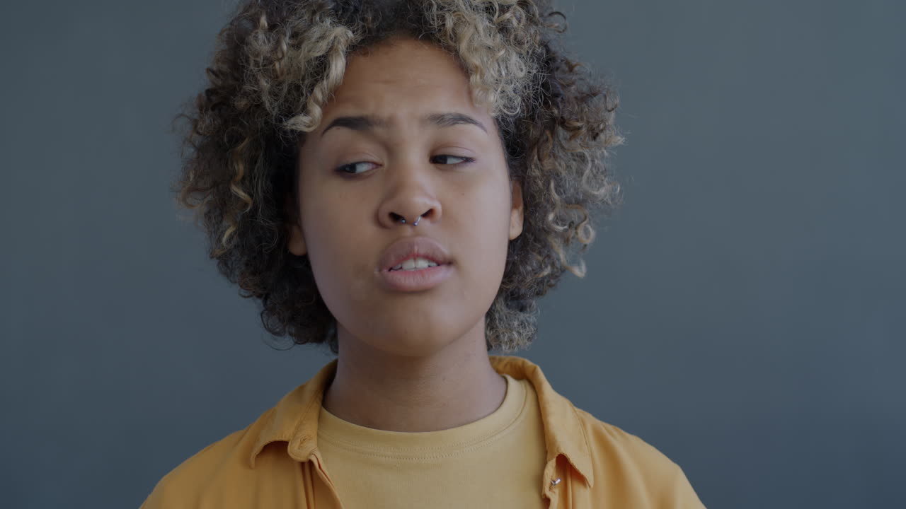 Close-up portrait of a young woman