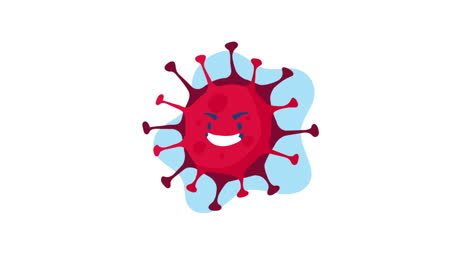 cute angry virus illustration