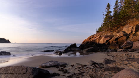 acadia sand beach sunrise timelapse