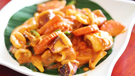 calamares fritos con verduras