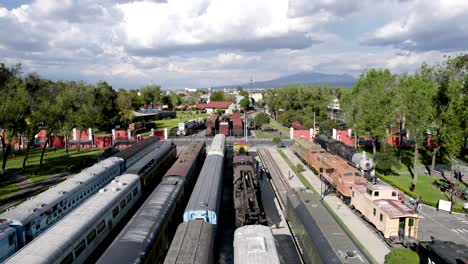 vista aérea del museo nacional del ferrocarril en puebla mexico