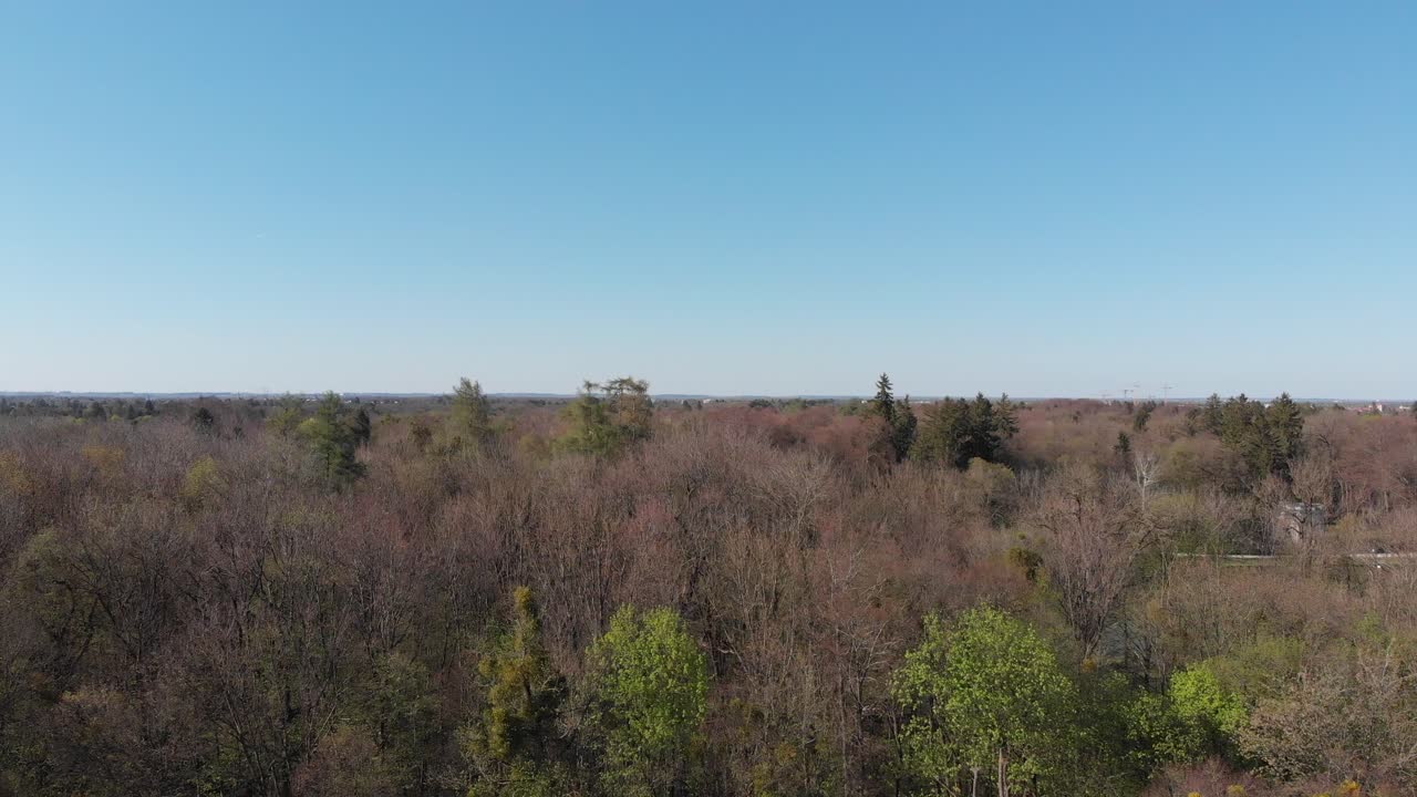 Beautiful Palace in Nymphenburg Munich Germany from above with a DJI Mavic Air showing water and beautiful gardens