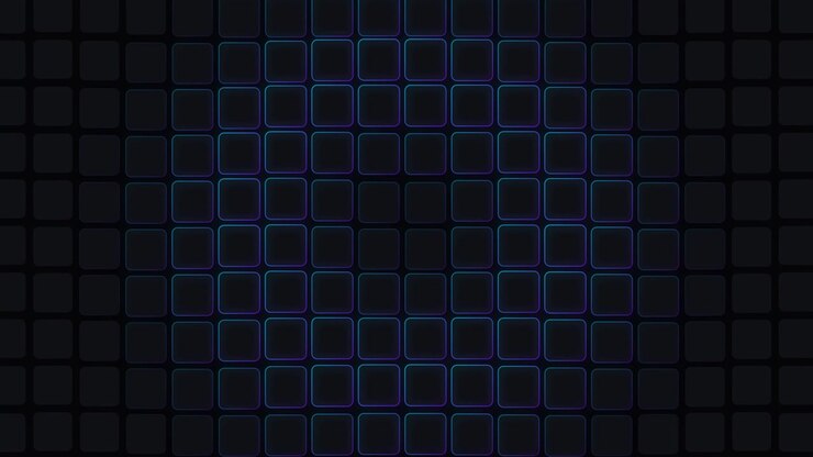 Abstract Motion Background with Expanding Glowing Grid Pattern