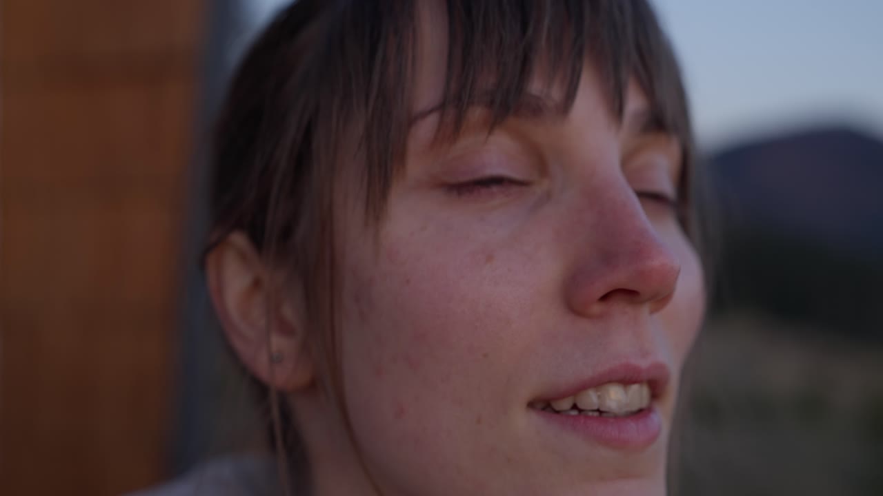 Close-up portrait of a woman's face