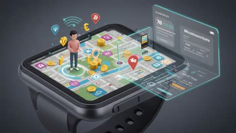 an innovative digital environment: exploring the interactive features of a smartwatch interface with real-time data integration and user engagement elements