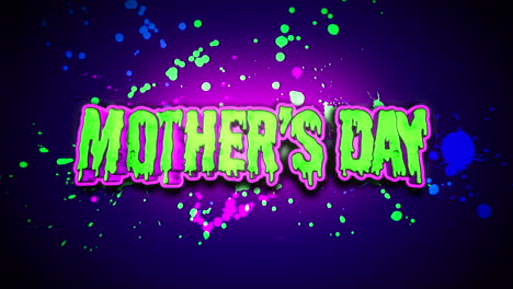 día de la madre en textura grunge con salpicaduras de colores