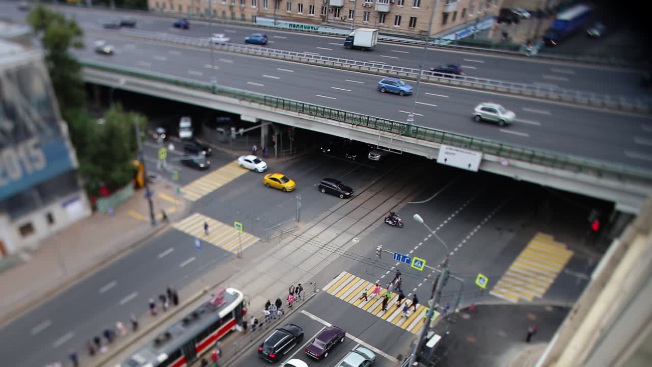 도시 교차로 미니어처 뷰