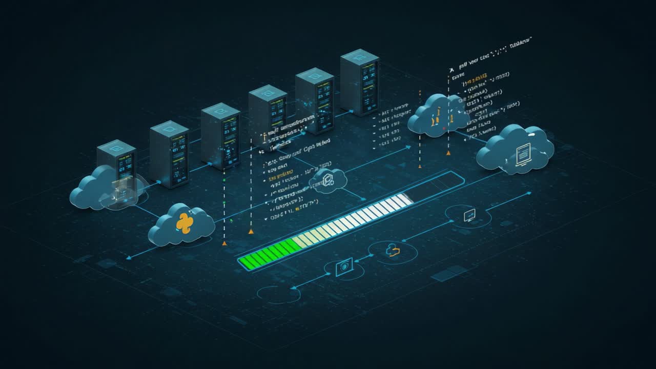 Visual Representation of Cloud Infrastructure Transformation with Server Management, Data Processing, and Analytics: A Journey from Setup to Optimization