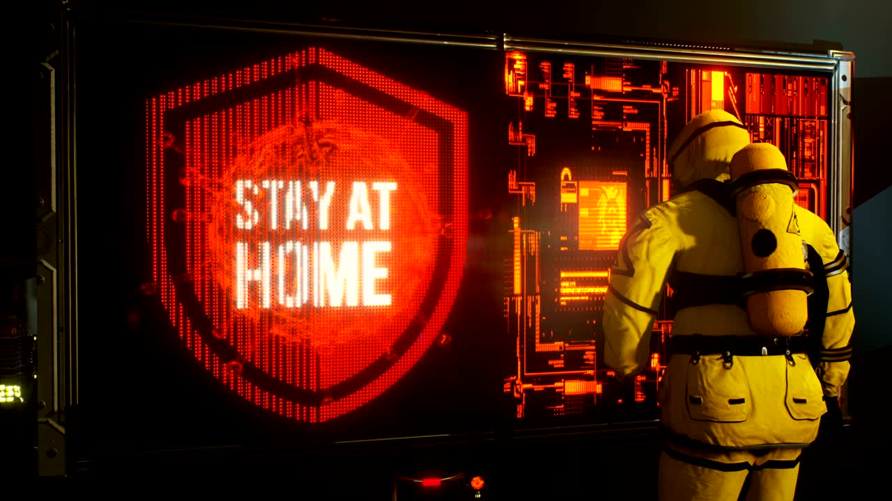 집에 머물, 안전하게 머물, 코로나바이러스를 멈추고, 확산 속도를 늦추고 바이러스의 확산을 막기 위해 자가 격리 모드에서 집에 머물.