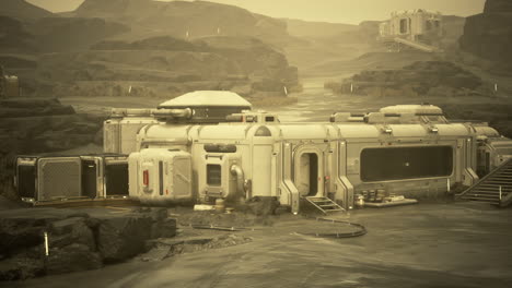 a futuristic mars base