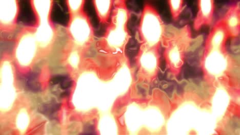 animación de patrón ondulado de turbulencia naranja con efecto de brillo de fuego